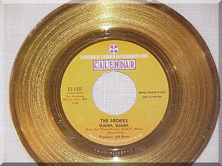 "Sugar, Sugar" gold record