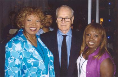 Rosa and Barbara with Paul Newman 20Sep2005